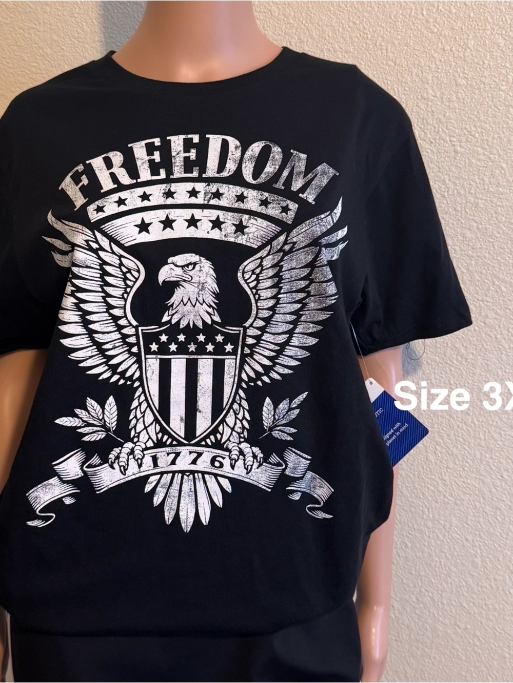 Way to Celebrate Men’s or Unisex 4th of July USA Freedom Eagle Graphic Tee